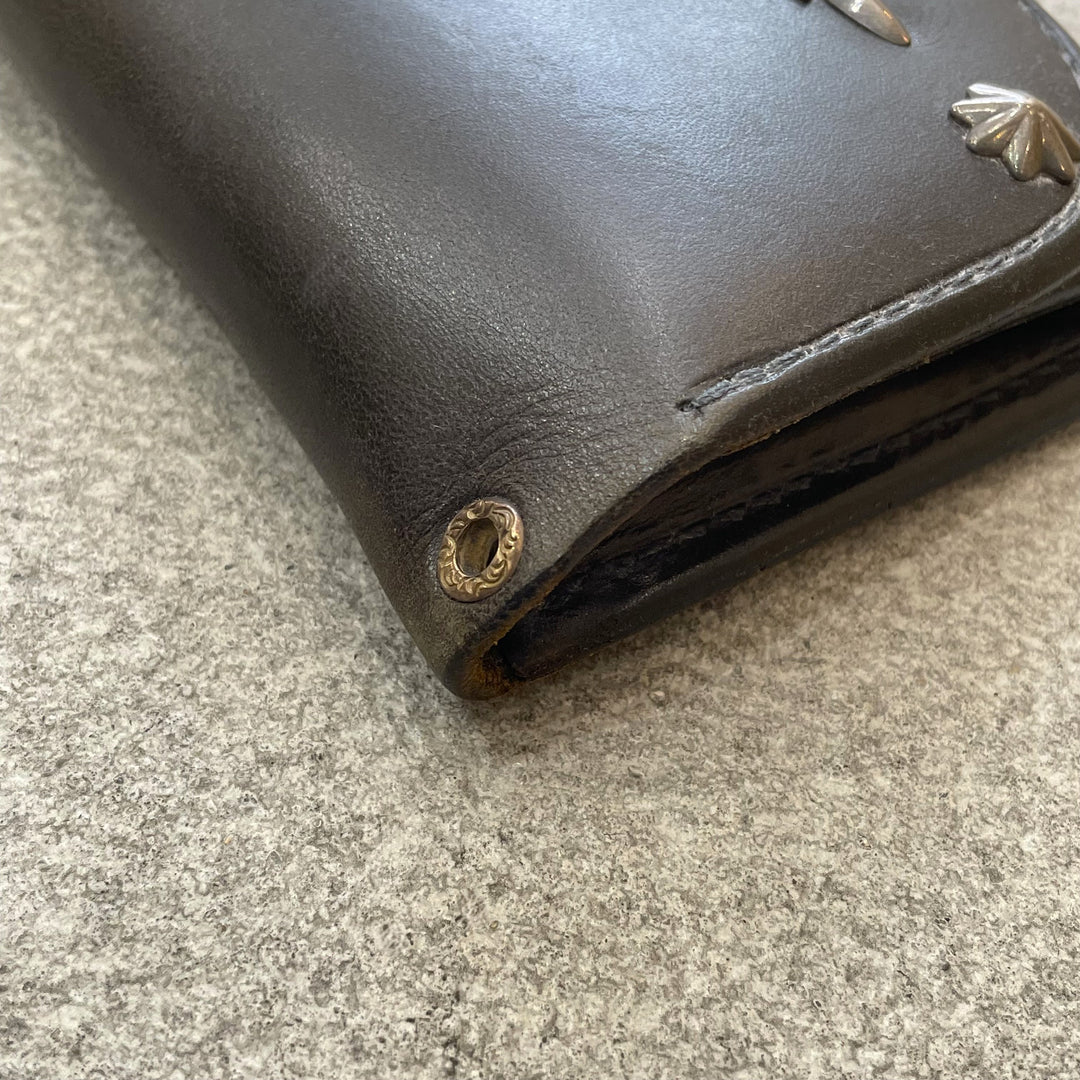 ゴローズ goro's カスタム二つ折り長財布(黒)※ウォレットチェーン用