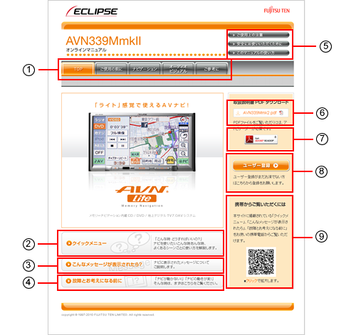 このマニュアルの使い方 / AVN339Mmk2 オンラインマニュアル / ECLIPSE