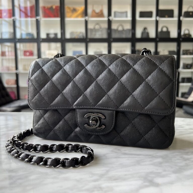 Chanel Mini So Black Crumpled Calf 17S - Designer WishBags - now