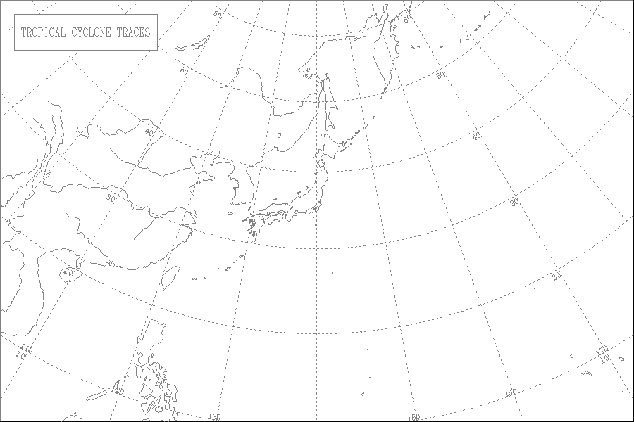 気象庁｜台風経路図1989年