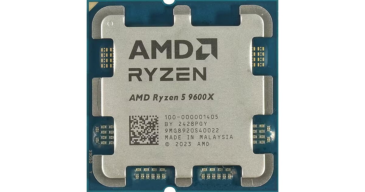 AMD Ryzen 5 9600X (6C/12T, 3.90 GHz, 32MB Cache, 65W), TRAY (100