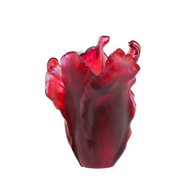 ドームクリスタル：daum|花瓶 チューリップ（レッド）