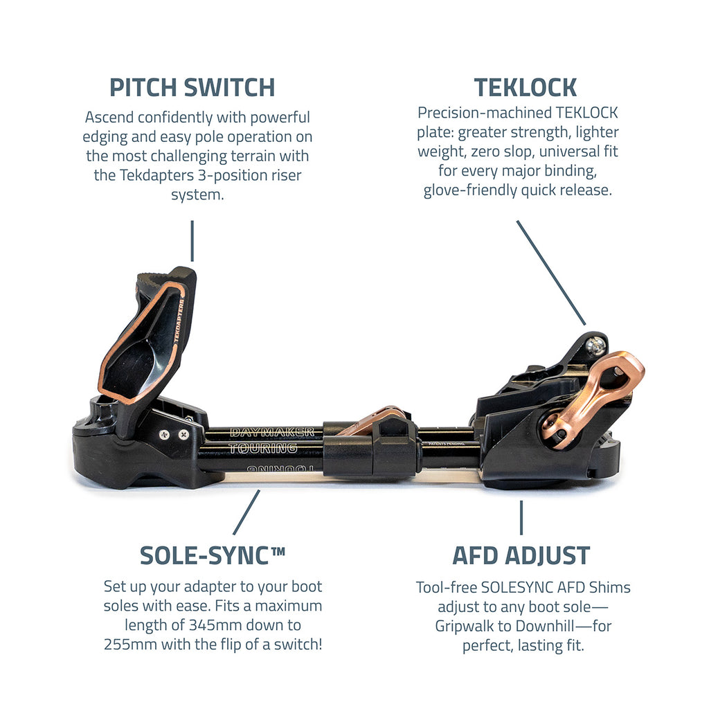 TEKDAPTERS Alpine Touring Adapter by Daymaker Touring | DAYMAKER