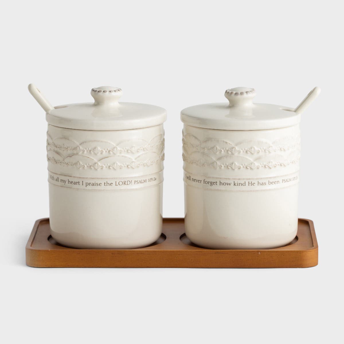 Mary & Martha - Grace & Gratitude Condiment Set + Tray - Kitchen