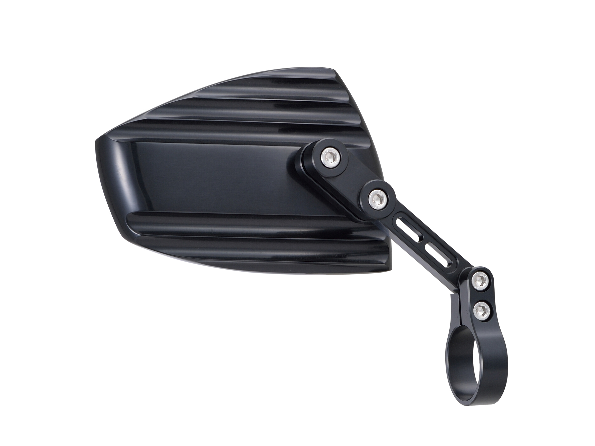 HIGHSIDER バーエンドミラー ウェーブ ブラック 左右セット アダプター