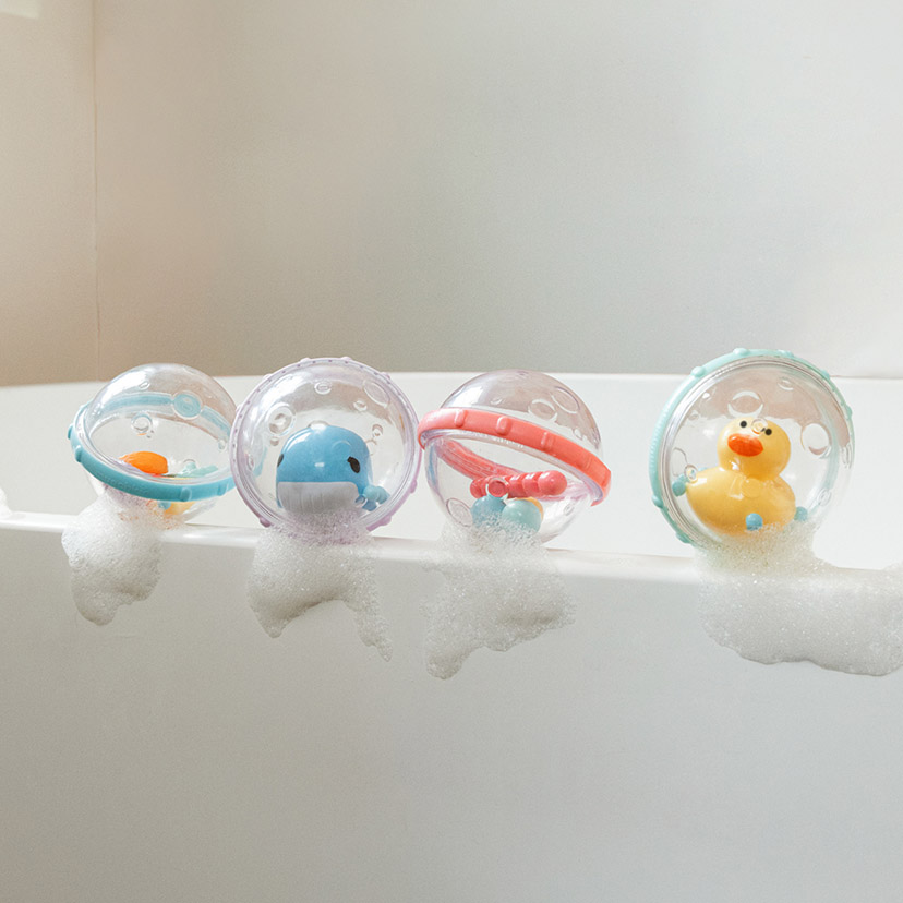 バブルボール/4個/アヒル&クジラ(アヒル&クジラ): おもちゃ[DADWAY