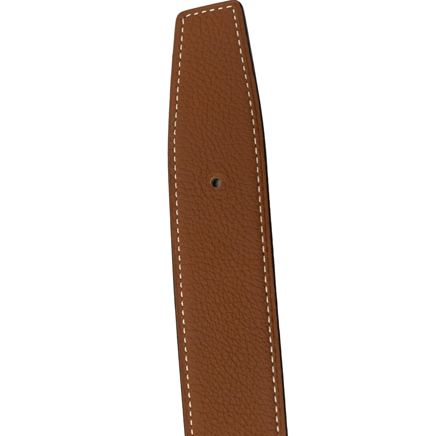 HERMES Constance H Buckle Reversible Belt Brown