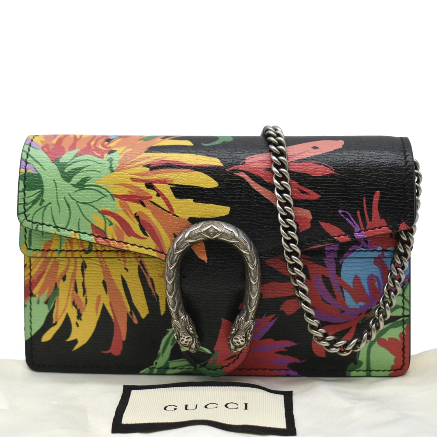 GUCCI Ken Scott Dionysus Printed Leather Shoulder Bag Multicolor