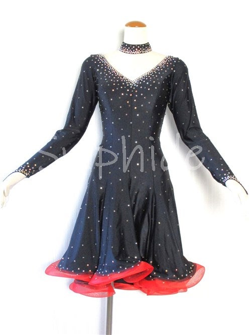 値下げ☆【掲載依頼】中古・社交ダンス・ラテンドレス【L-722