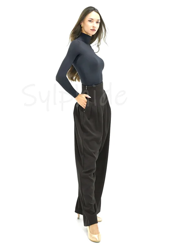 当社仕入】社交ダンスウェアー・DanceQueen・S・M在庫あり【DQ851・黒