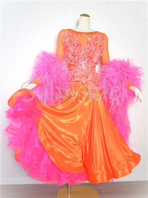 レンタル可・当社在庫】社交ダンスドレス・英国製・プロオーダードレス