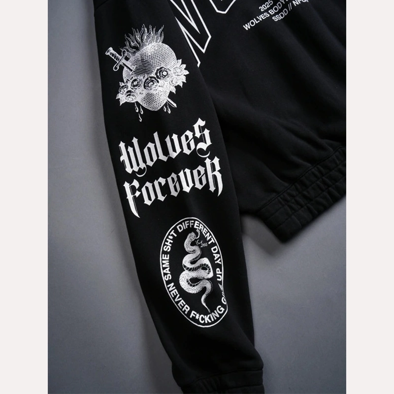 Darc Sport On Our Sleeve Chambers Zip-Up Hoodie in Black