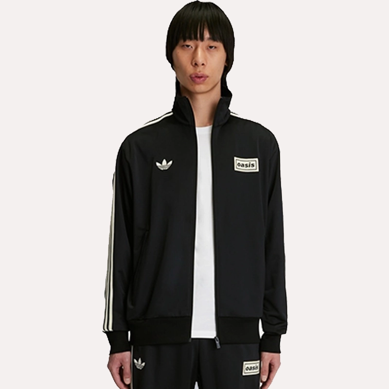 Adidas x Oasis Black Track Jacket | Black Track Top Jacket