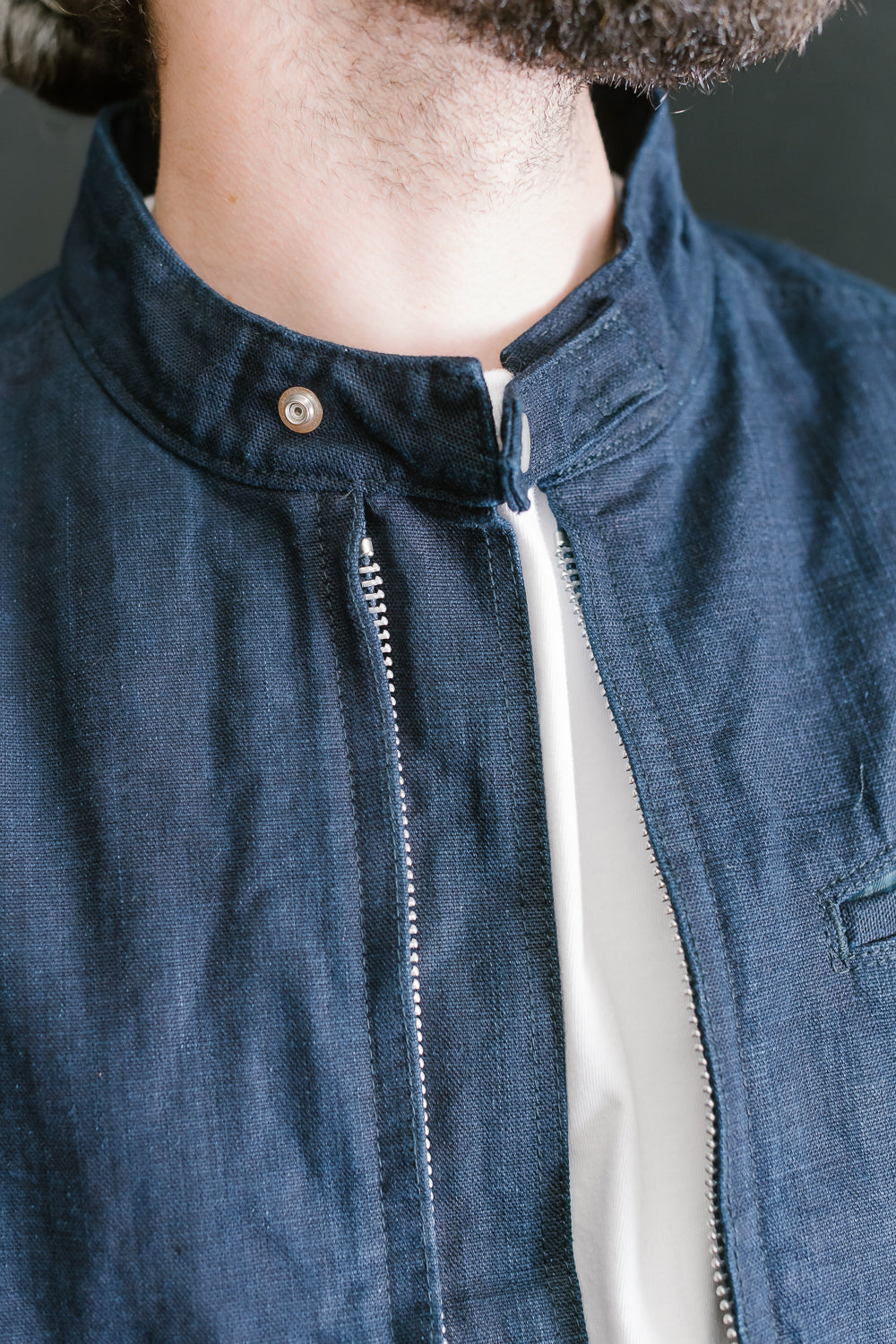 IHJ-135-IND - 13oz Oxford Cloth Riders Jacket - Indigo | Dant