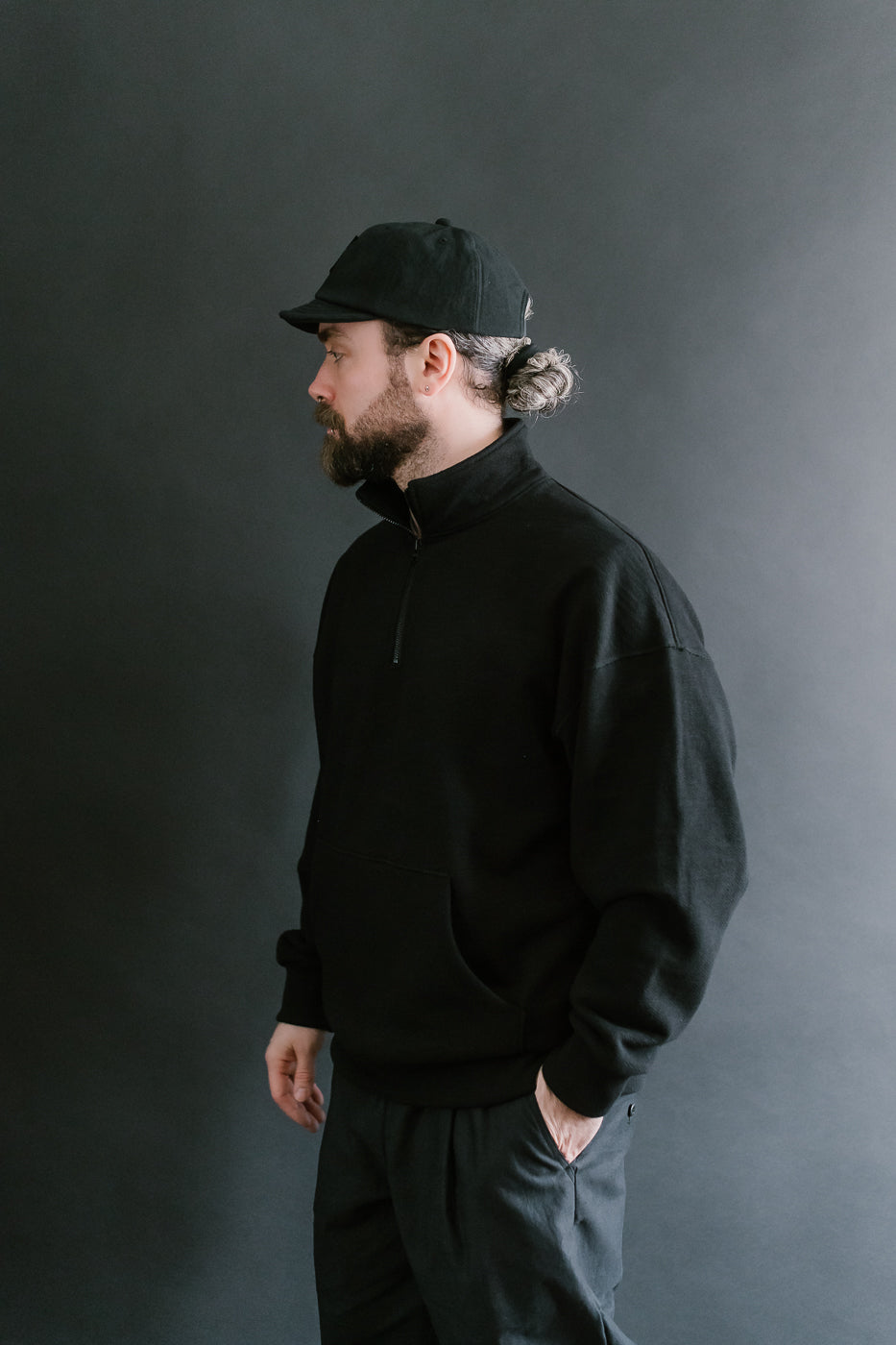 JM7503 - GG Sweat Half Zip - 07 Black | Dant