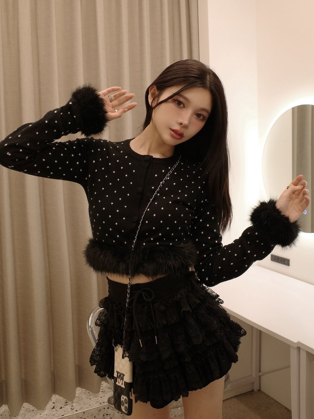 ドットジャガードフェザーニットトップス – Darich (ダーリッチ)