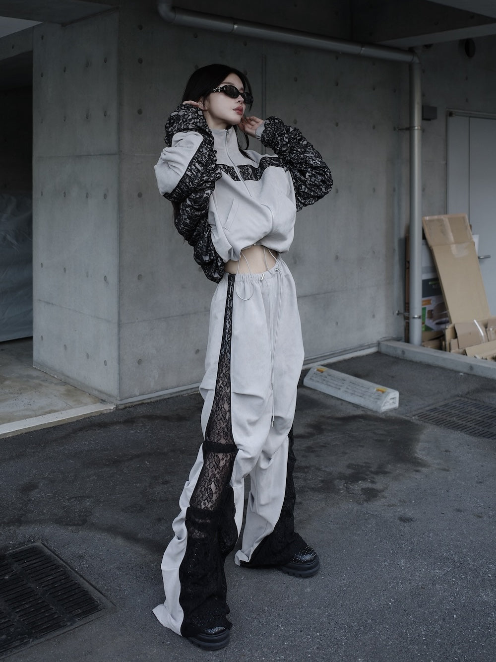 レースドッキングボリュームギャザーセットアップ – Darich (ダーリッチ)