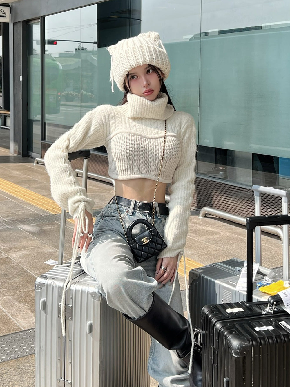 アームデザインタートルニットトップス – Darich (ダーリッチ)