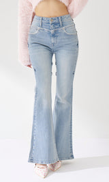 予約商品】ピコレースハイウエストフレアデニム – Darich (ダーリッチ)