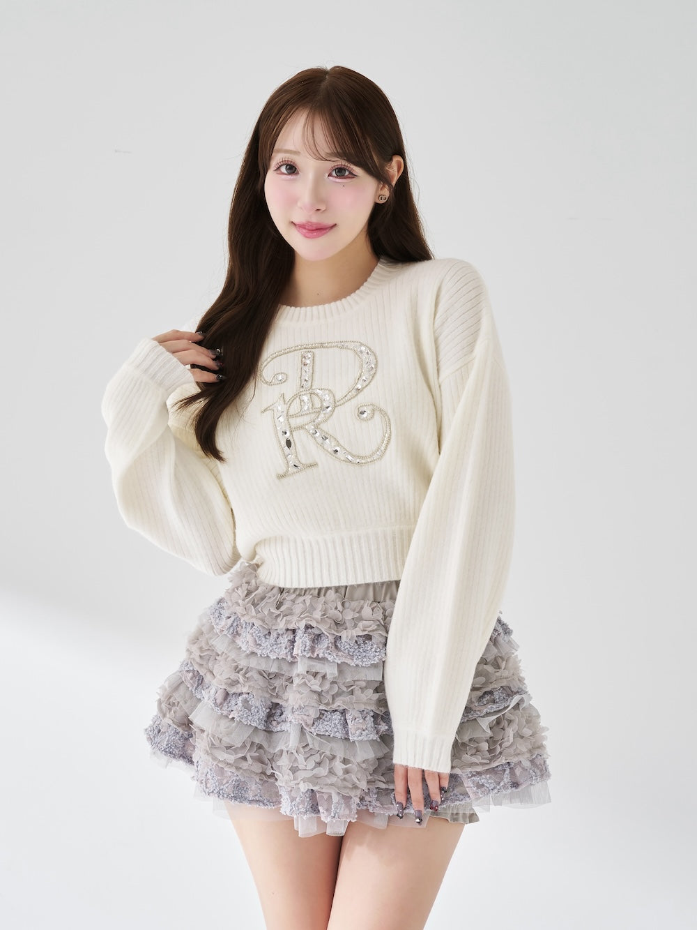 DRビジューボリュームリブニットトップス – Darich (ダーリッチ)