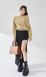 ケーブルロゴアシメニットトップス – Darich (ダーリッチ)