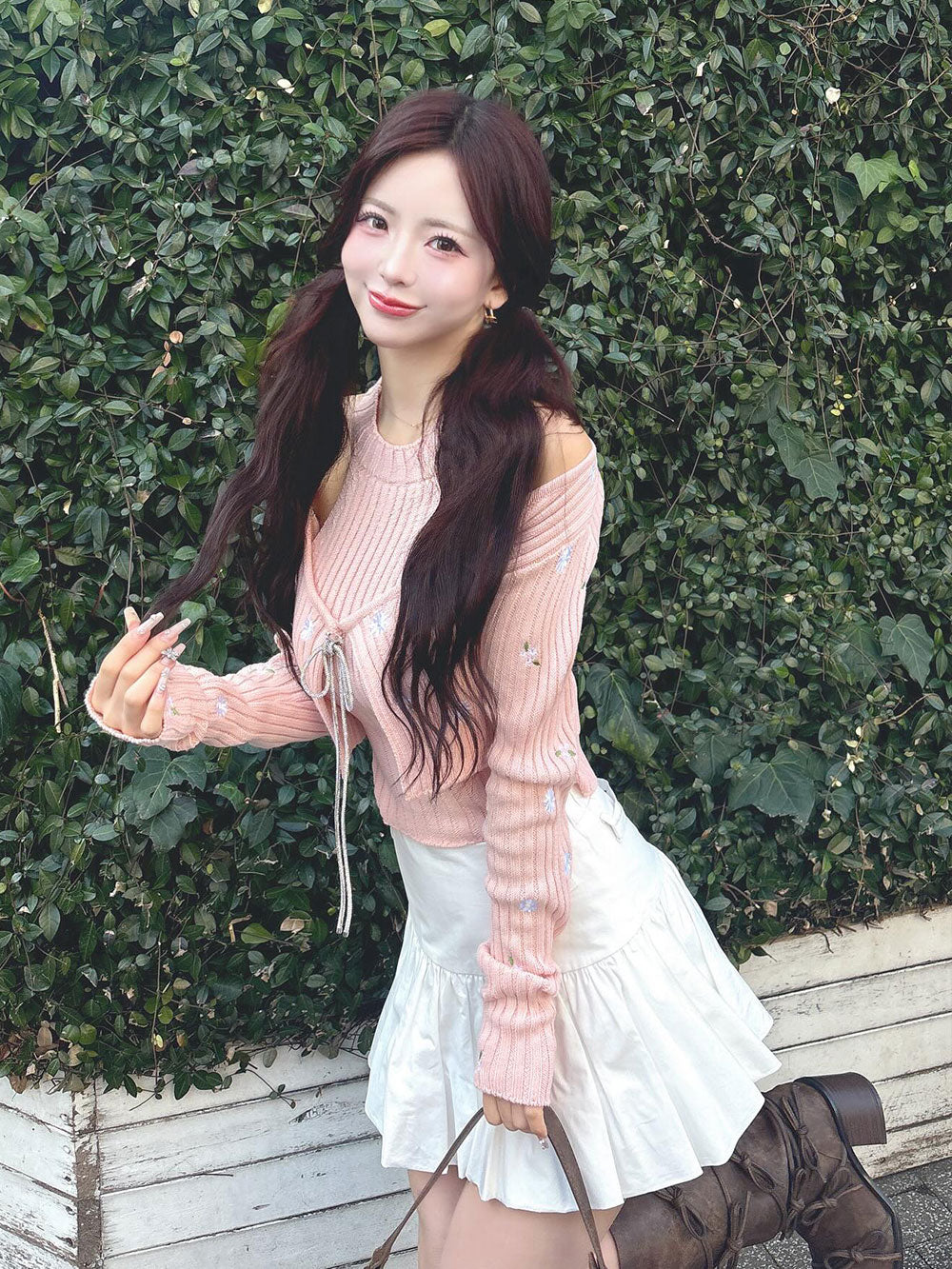 スパークルリボンアンサンブルニットトップス – Darich (ダーリッチ)