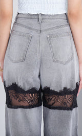 スカラップレースデニムロングパンツ – Darich (ダーリッチ)