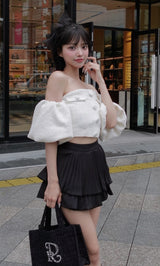 ホルターネックオフショルツイードトップス – Darich (ダーリッチ)