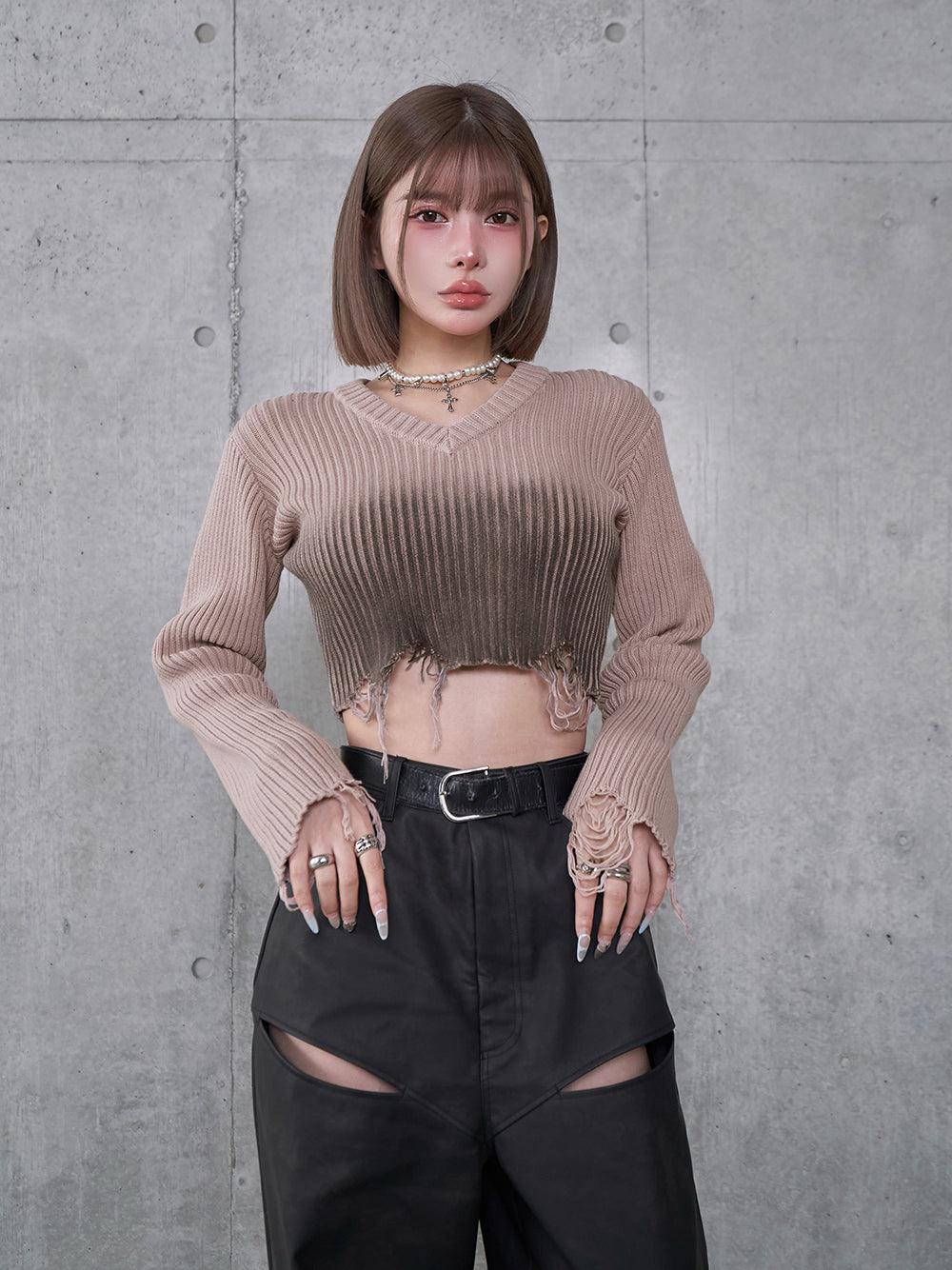 スプレーデザインニットトップス – Darich (ダーリッチ)