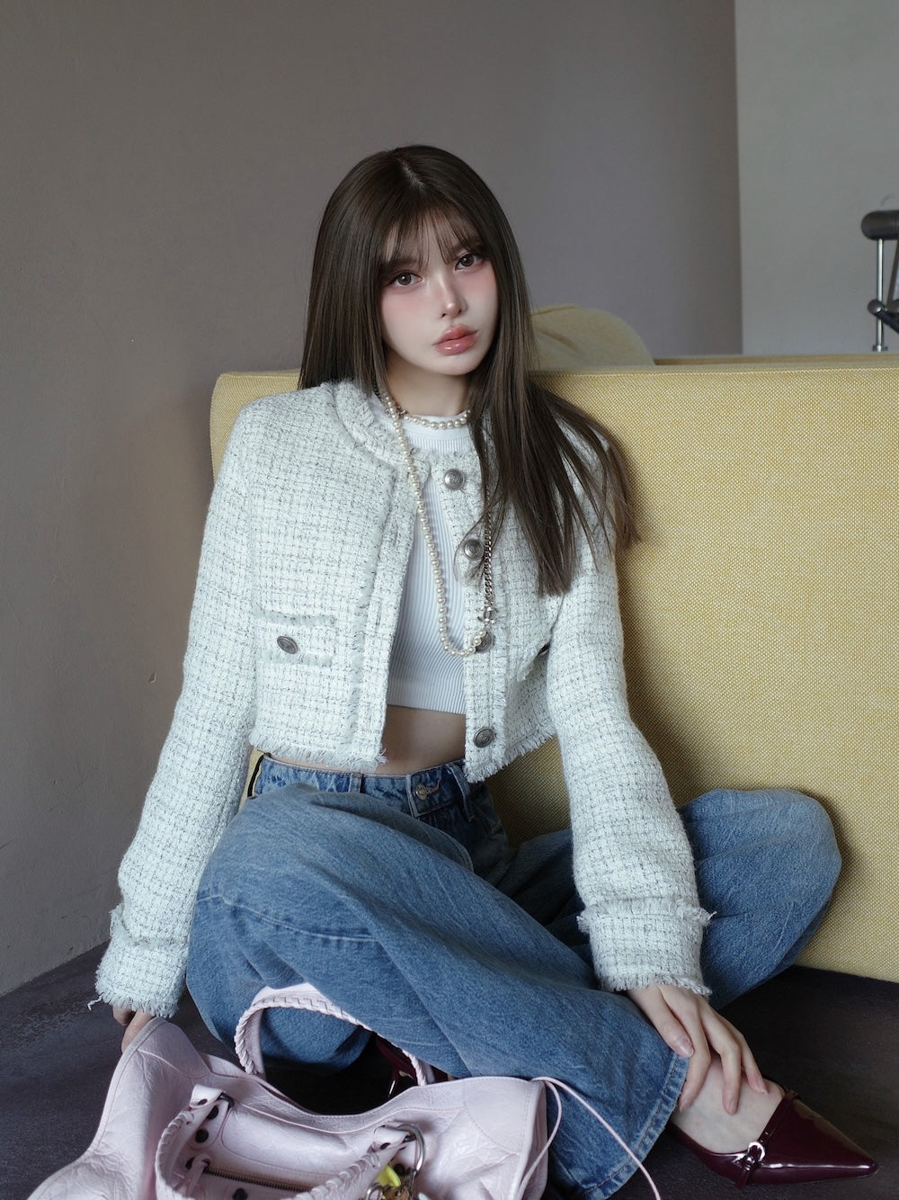 コンパクトフリンジツイードジャケット – Darich (ダーリッチ)