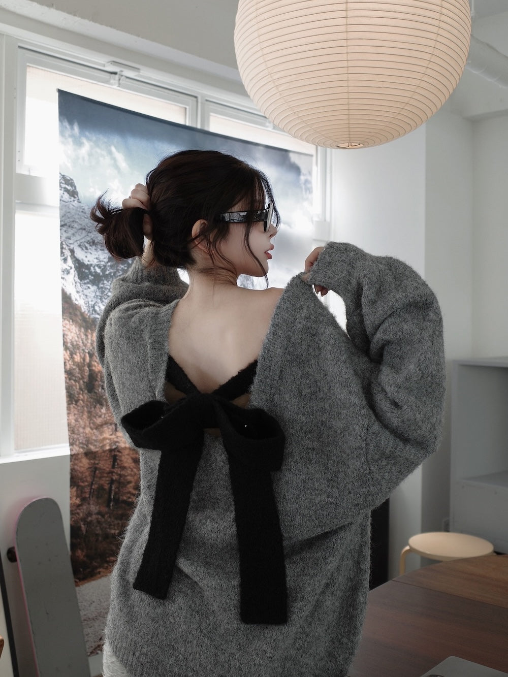 ビッグリボンバックオープンニットトップス – Darich (ダーリッチ)