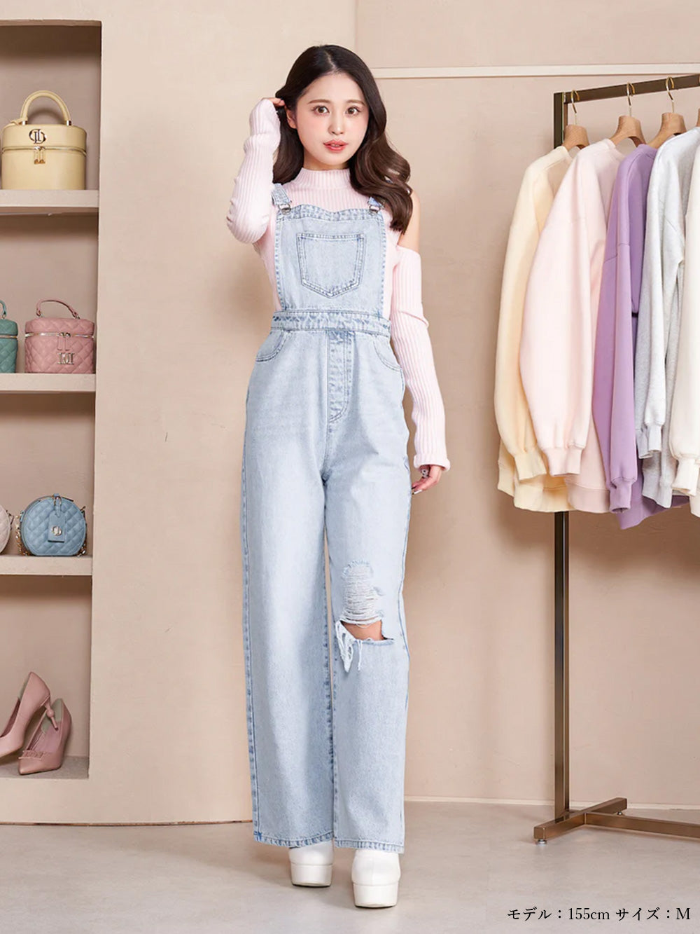 カットダメージデニムサロペット – Darich (ダーリッチ)