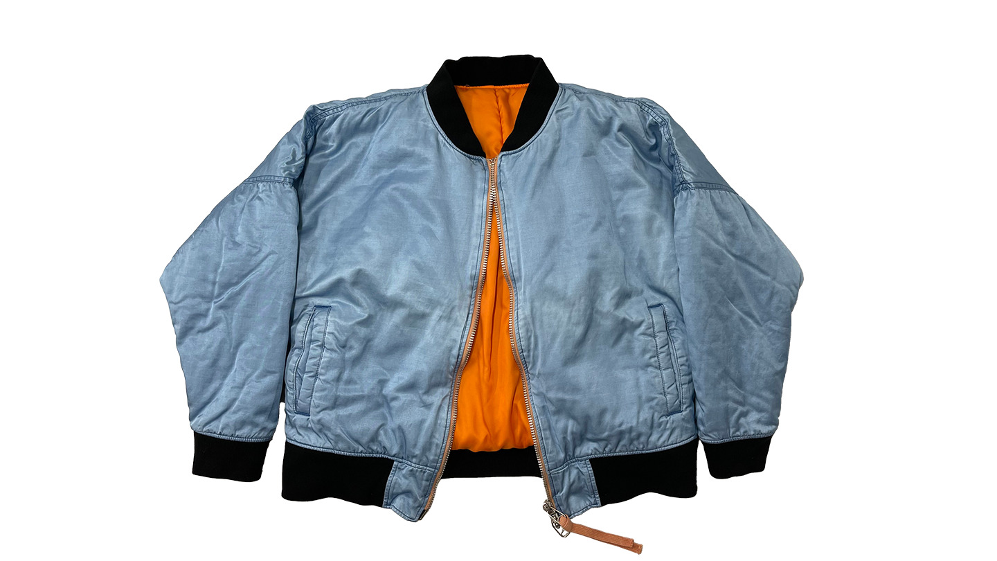 インディゴサテン生地 MA-1 フライトジャケット (MENS) | 株式会社ドアーズ