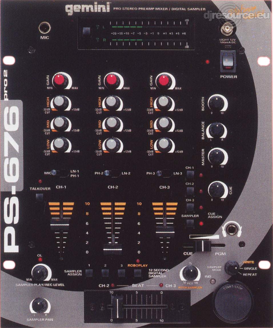 Gemini › PS-676 PRO 2 › Mixer - Gearbase | DJResource