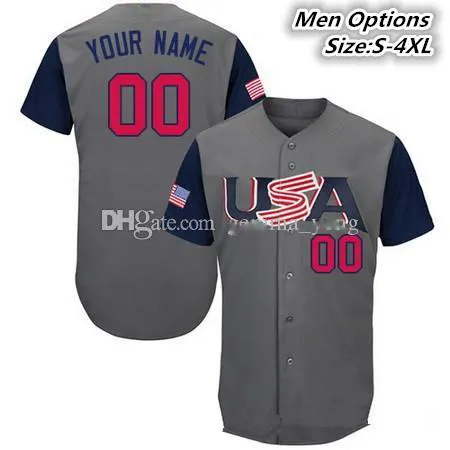 WBC Jersey Youth Baseball Team USA Moisture-Wicking Polyester