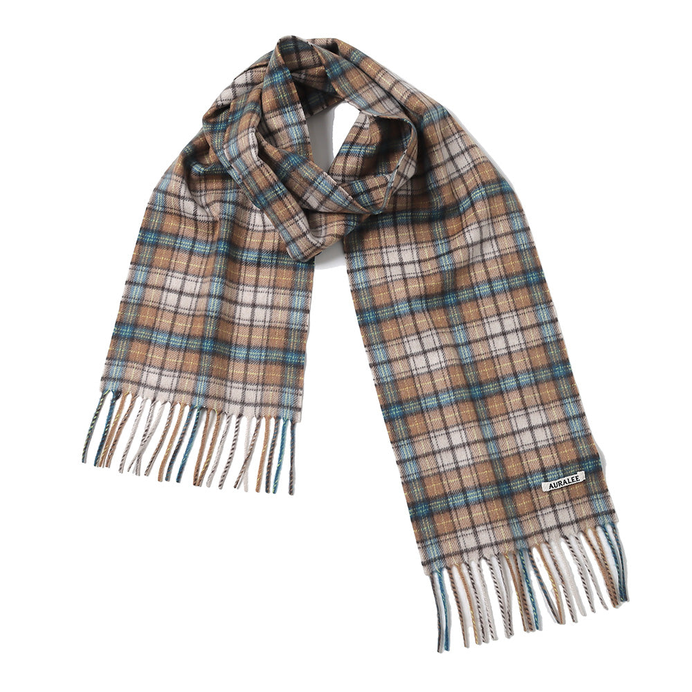 AURALEE(オーラリー)】CASHMERE CHECK STOLE (A23AM01CM) | AURALEE