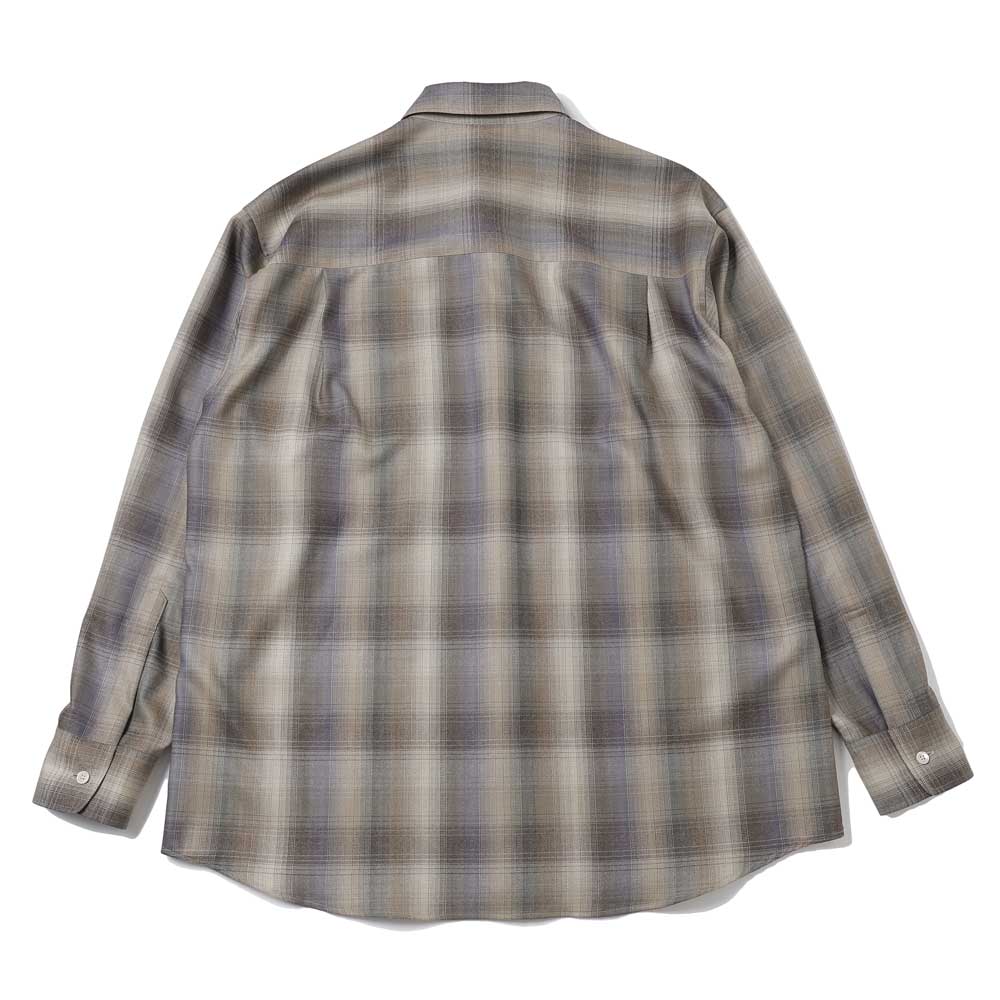 AURALEE(オーラリー)】SUPER LIGHT WOOL CHECK SHIRT (A25AS01LC
