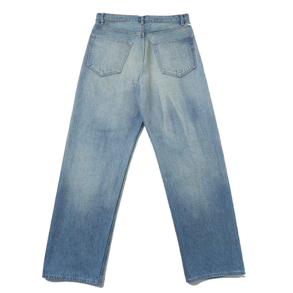 AURALEE SELVEDGE FADED HEAVY DENIM WIDE PANTS (A25AP03DH