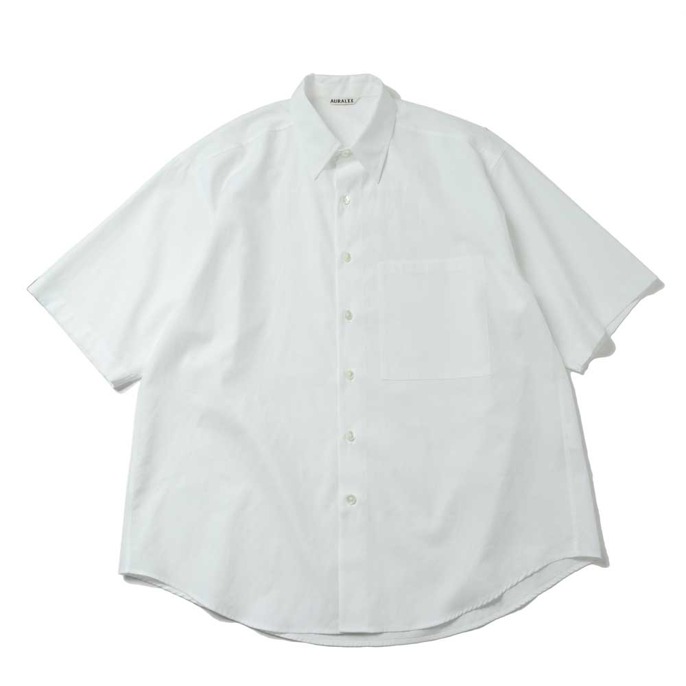 AURALEE(オーラリー)WASHED FINX TWILL BIG HALF SLEEVED SHIRT