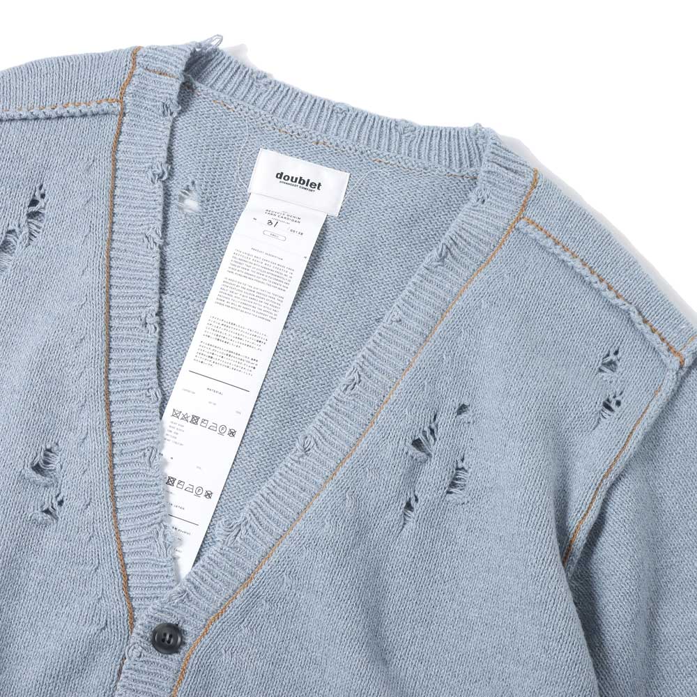 doublet(ダブレット)RECYCLE DENIM YARN CARDIGAN (25SS53KN180