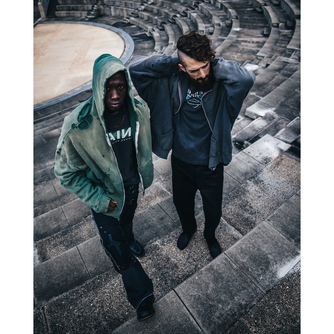 Saint Mxxxxxx (セントマイケル) HOODIE DBL-FC ZIP GREEN SM-YS1-0000