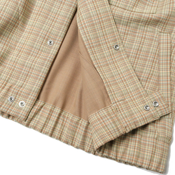 HARD TWIST WOOL DOUBLE FACE CHECK BLOUZON (A20SB01WC) | AURALEE