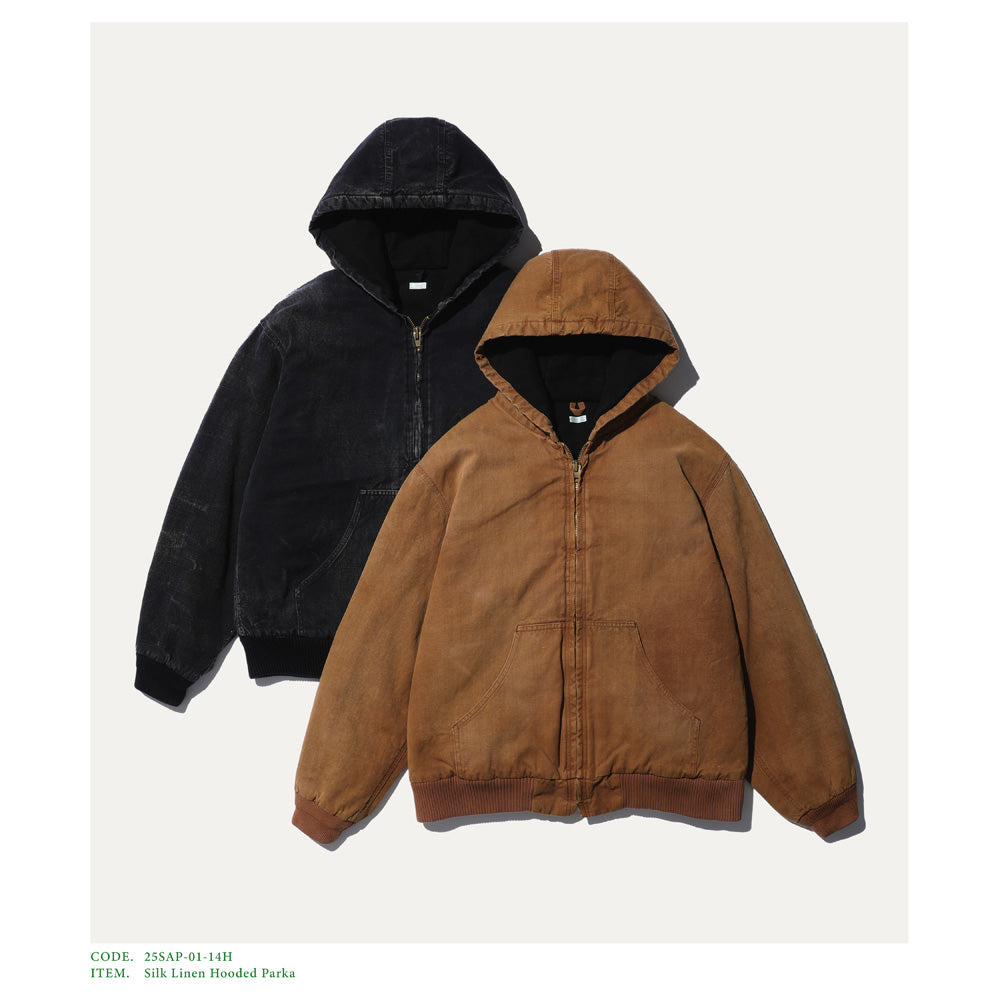 A.PRESSE (ア プレッセ) Silk Linen Hooded Parka 25SAP-01-14H (25SAP