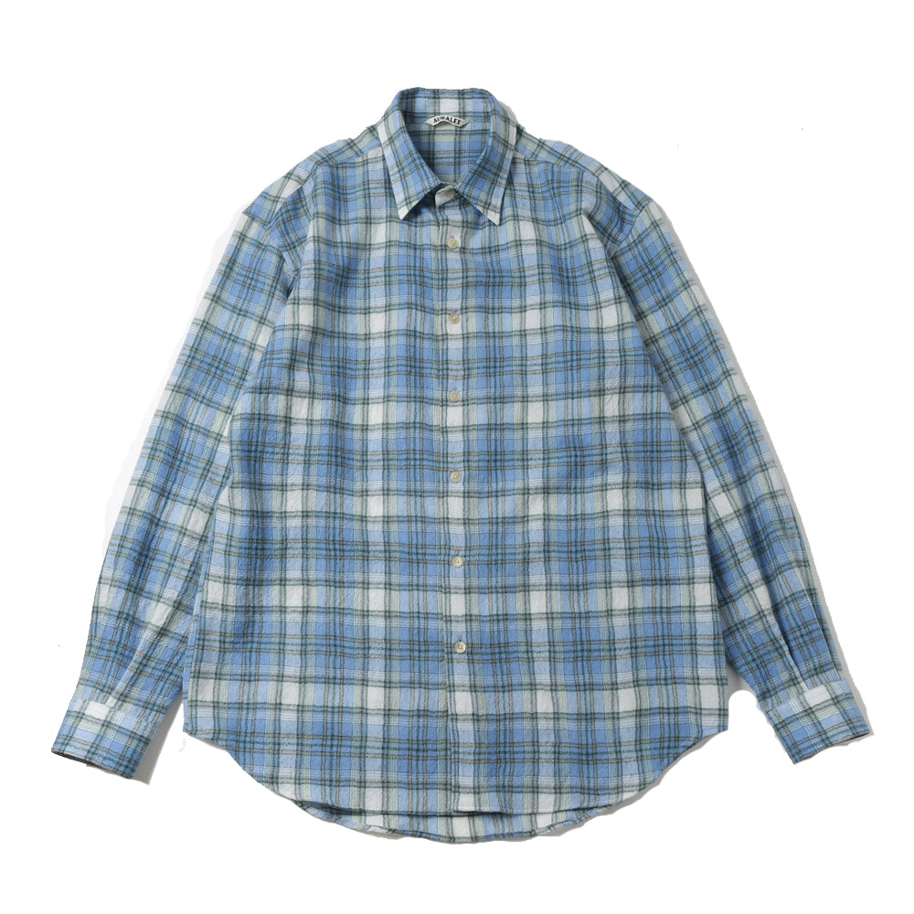 AURALEE(オーラリー)】AIRY WOOL CHECK SHIRT A24AS01WN (A24AS01WN