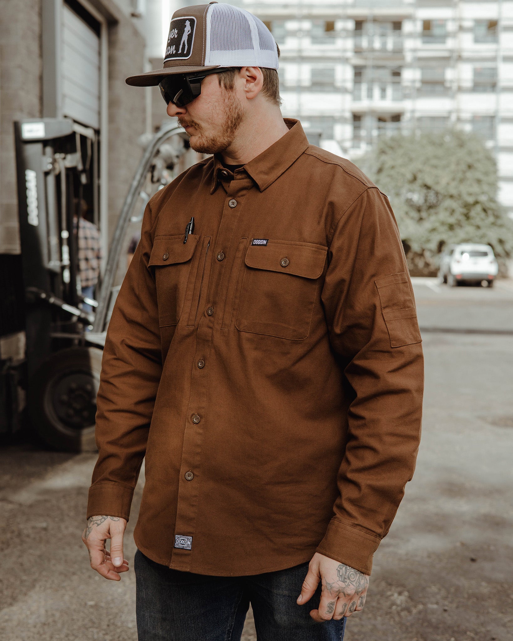 Dixxon Brown Work Shirt: Men's Durable Workwear