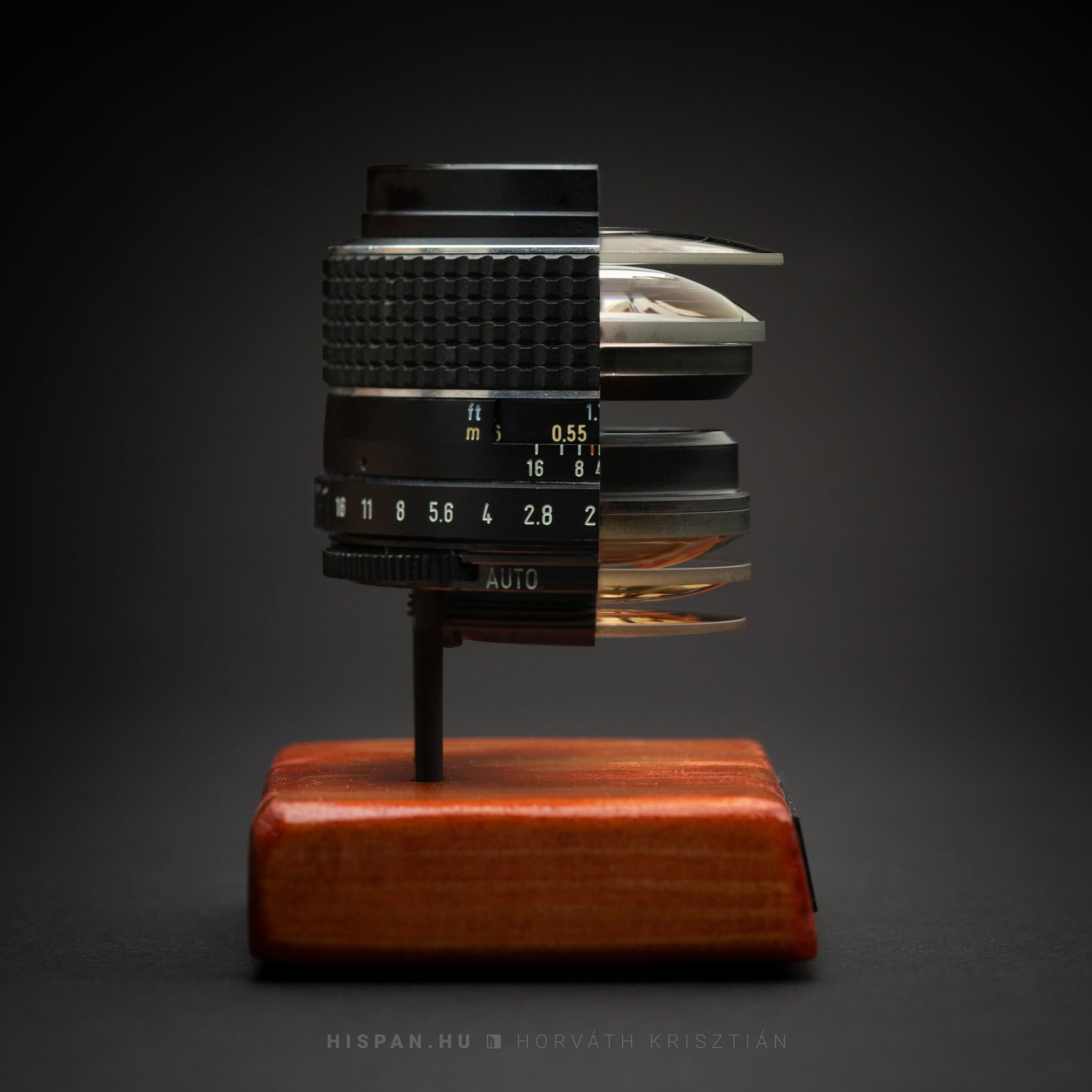 It took 20 hours to cut this SMC Takumar 50mm f/1.4 lens in half