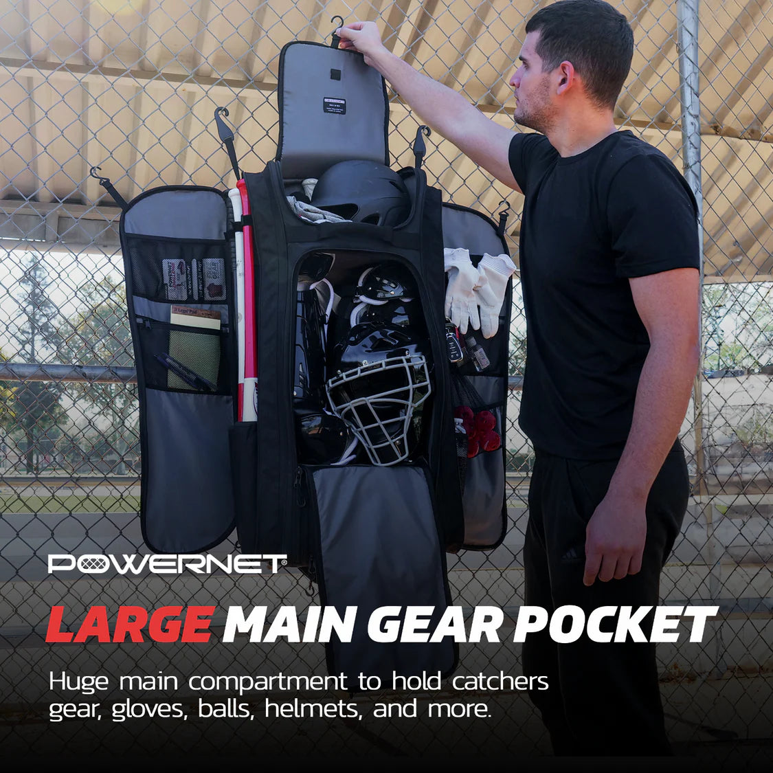 PowerNet Optimus Catcher's Gear Bag: B013-BK – Diamond Sport Gear