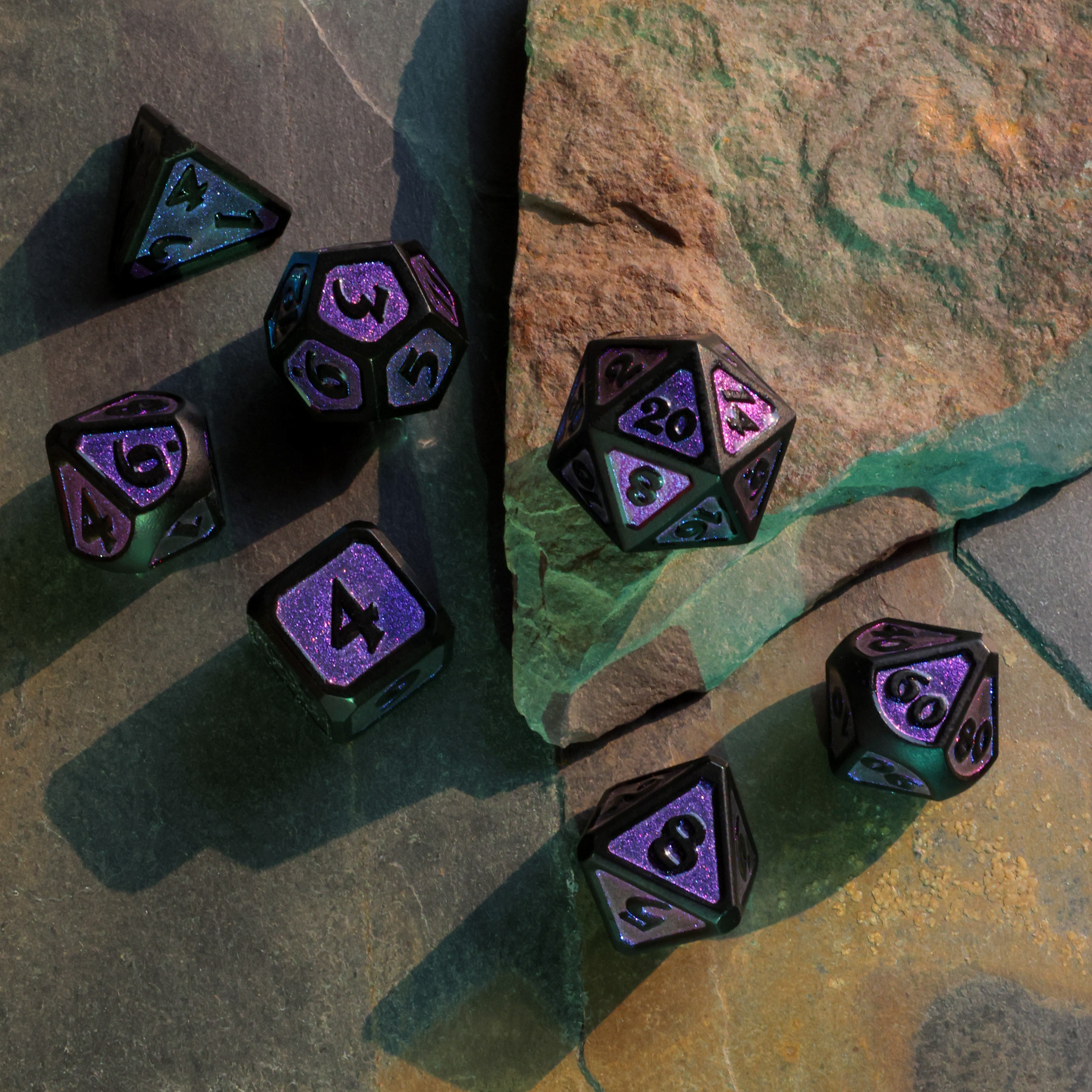 7 Piece RPG Set - Mythica Dreamscape Nightshade by Die Hard Dice