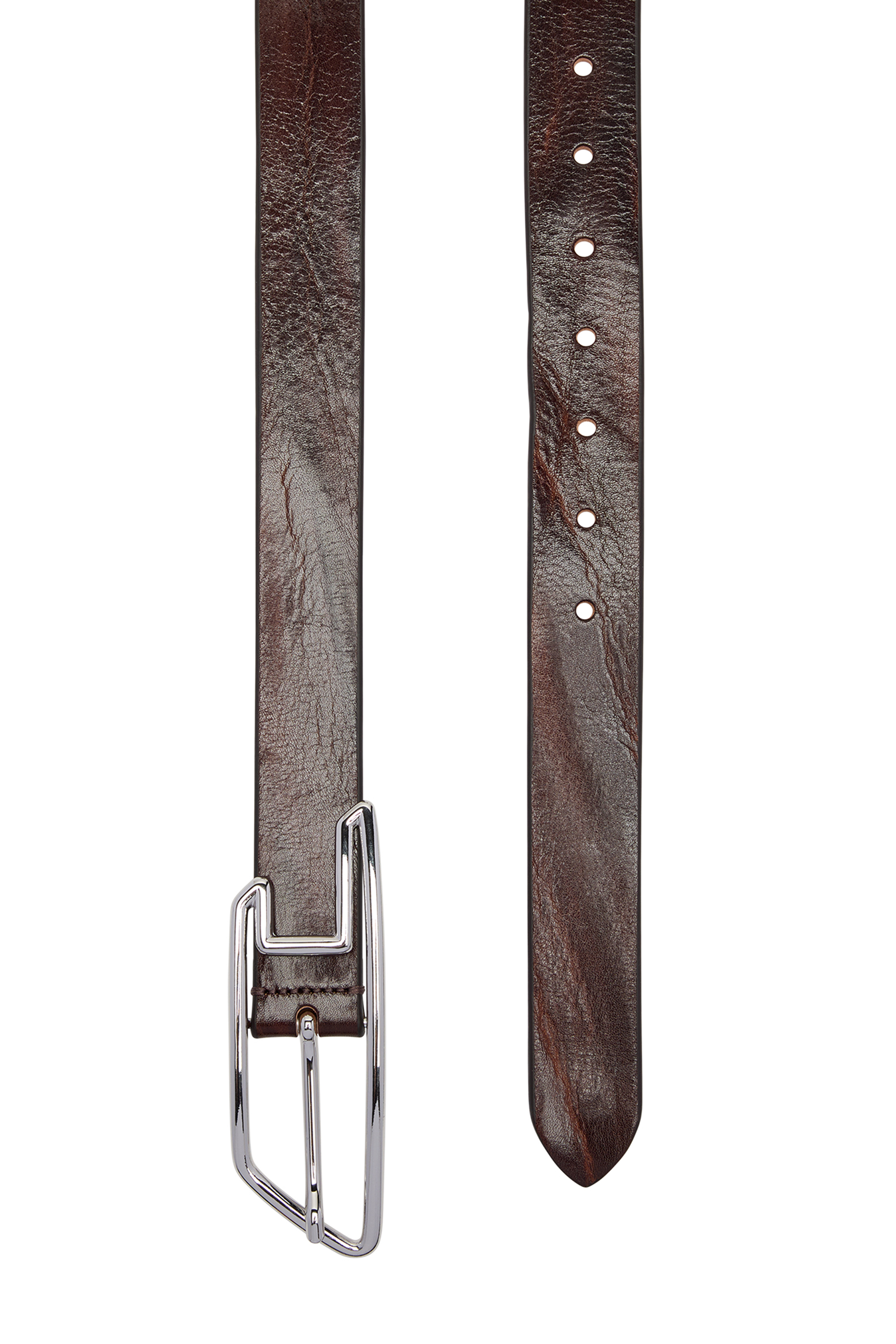 B-GRAFFITI 3.5cm pull-up leather belt with graffiti buckle