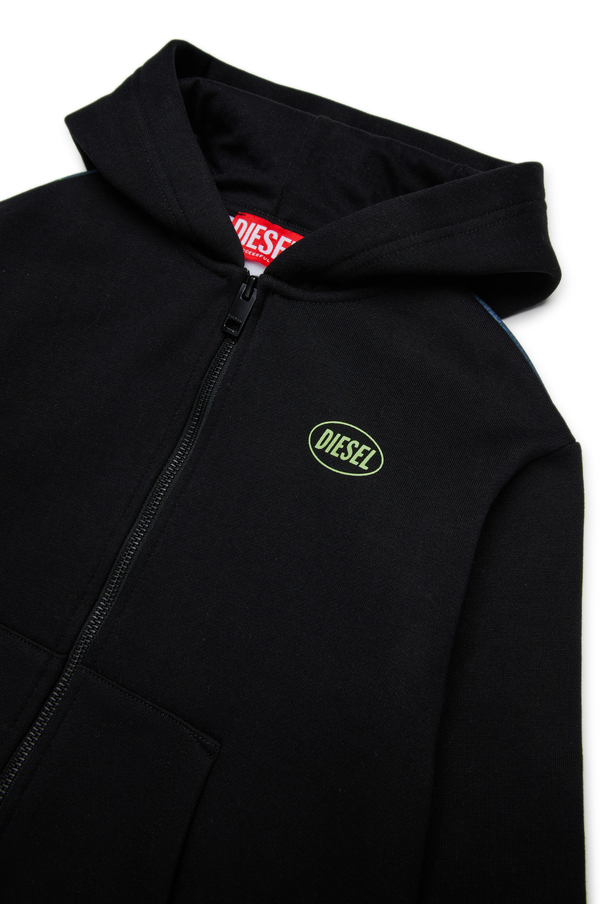 SDROPSHOODZ OVER ジップアップパーカー｜ブラック｜ボーイズ｜DIESEL